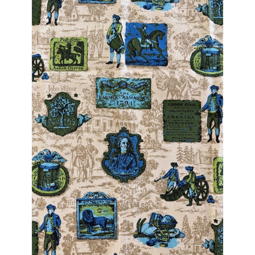 Vintage Fabric Colonial America COPR Upholstry 45"x 115" (3 yds. 7") Scotchgard